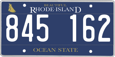 RI license plate 845162