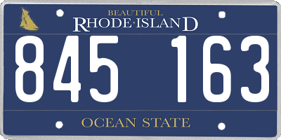 RI license plate 845163