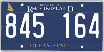 RI license plate 845164
