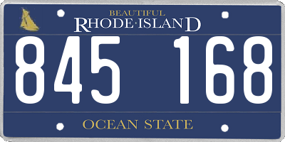 RI license plate 845168