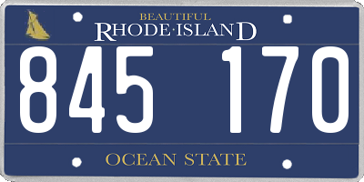 RI license plate 845170