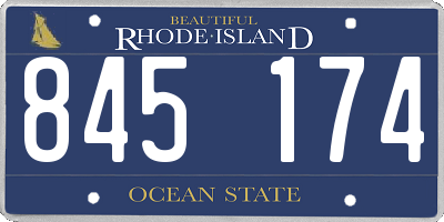RI license plate 845174