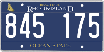 RI license plate 845175