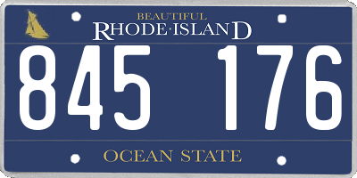RI license plate 845176