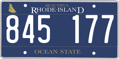 RI license plate 845177