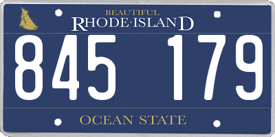 RI license plate 845179