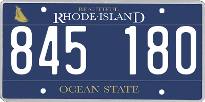 RI license plate 845180