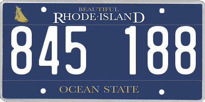 RI license plate 845188