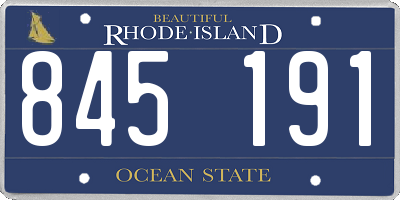 RI license plate 845191