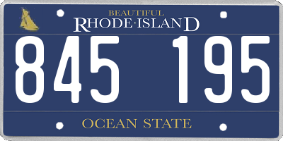 RI license plate 845195