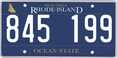 RI license plate 845199