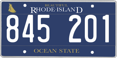 RI license plate 845201
