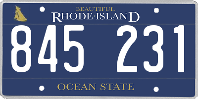 RI license plate 845231