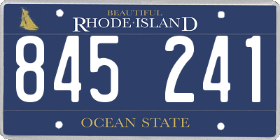 RI license plate 845241