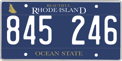 RI license plate 845246