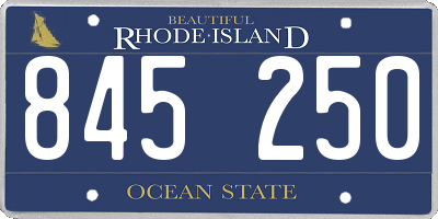 RI license plate 845250