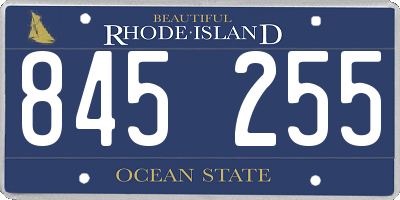 RI license plate 845255