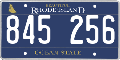 RI license plate 845256