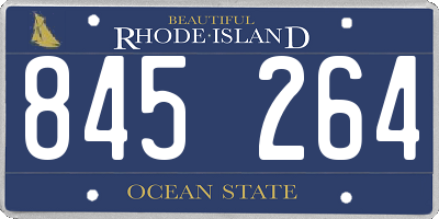 RI license plate 845264
