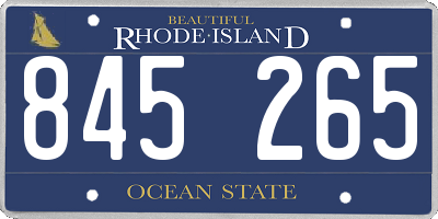 RI license plate 845265