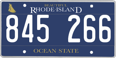 RI license plate 845266