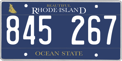 RI license plate 845267