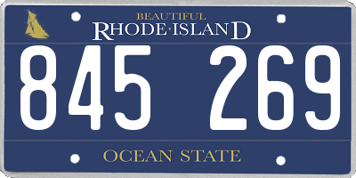 RI license plate 845269