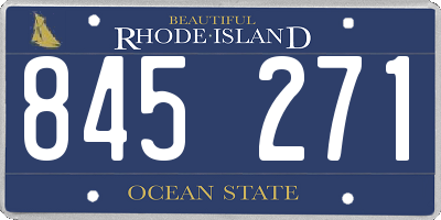 RI license plate 845271