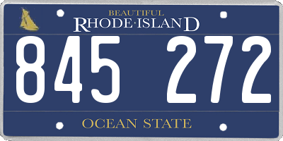 RI license plate 845272