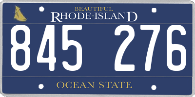 RI license plate 845276