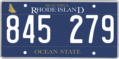 RI license plate 845279