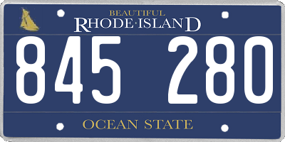 RI license plate 845280