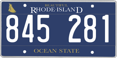 RI license plate 845281