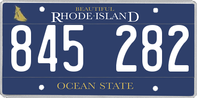 RI license plate 845282