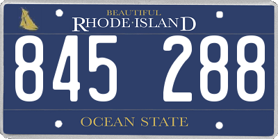 RI license plate 845288