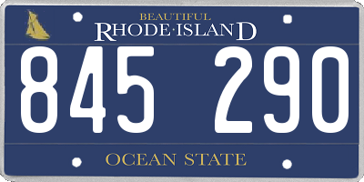 RI license plate 845290