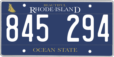 RI license plate 845294