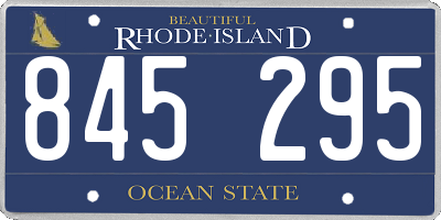 RI license plate 845295