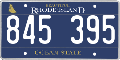 RI license plate 845395