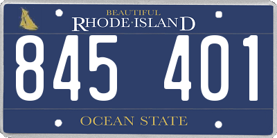 RI license plate 845401