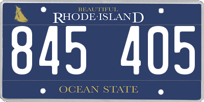 RI license plate 845405