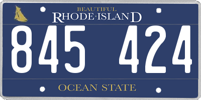 RI license plate 845424