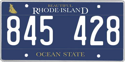 RI license plate 845428