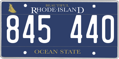 RI license plate 845440