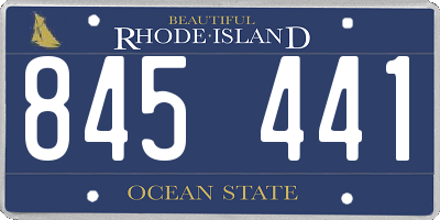 RI license plate 845441