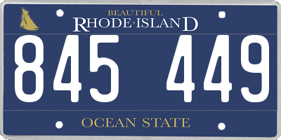 RI license plate 845449