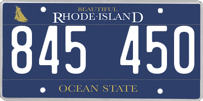 RI license plate 845450