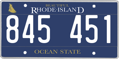 RI license plate 845451
