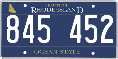 RI license plate 845452