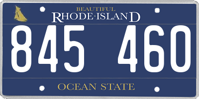 RI license plate 845460